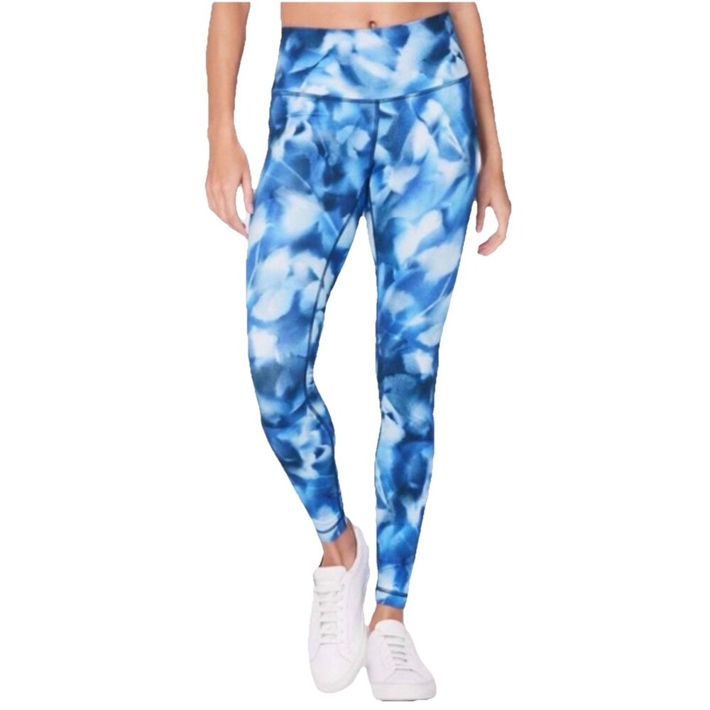 Lululemon Wunder Under High-Rise Tight Sz 4 Blue Camo Full On Luxtreme